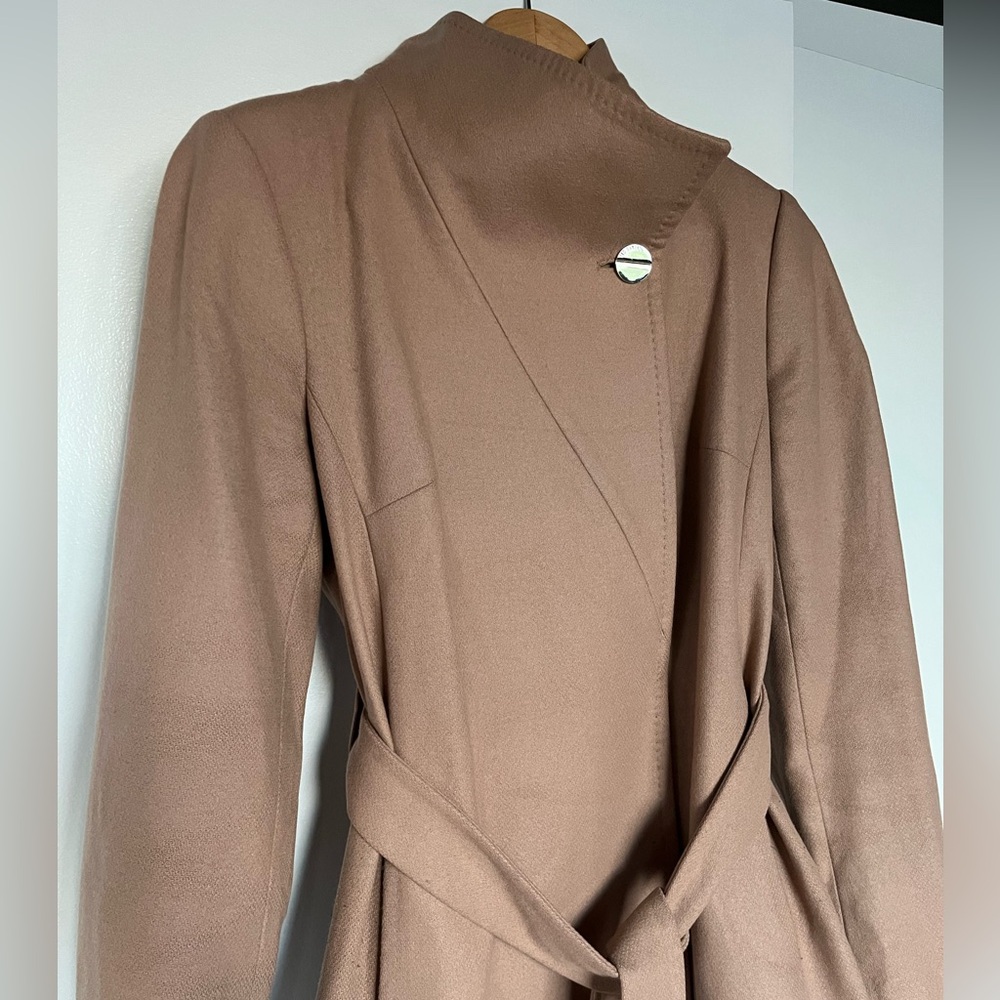 Ted Baker Lorili Wrap Coat (8) wool-cashmere blend (Rose/Taupe)